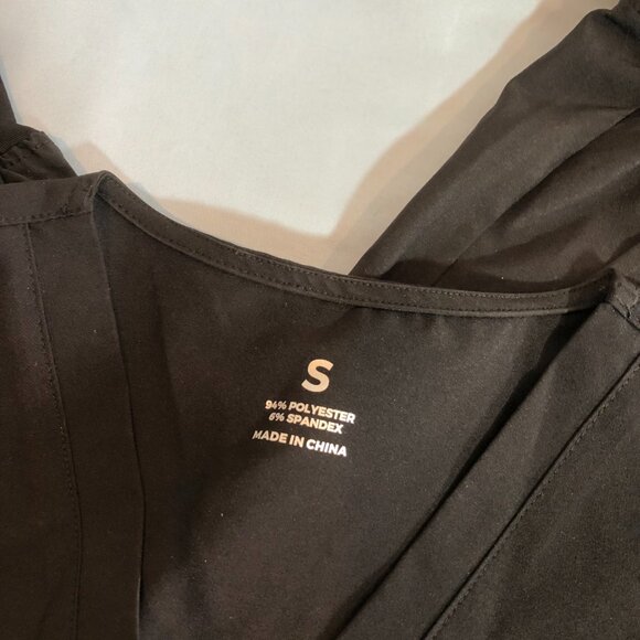 NEW Cozy Fit Womens Black SMALL Slim Fit Scrubs Set with Top & Jogger Pants #MS - Picture 5 of 9